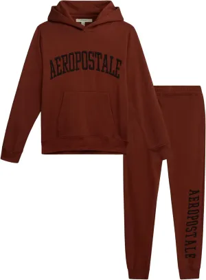 AEROPOSTALE Boys Sweatsuit Set - 2 Piece Fleece Pullover Hoodie Sweatshirt and Jogger Sweatpants - Boys Activewear Set (8-16)