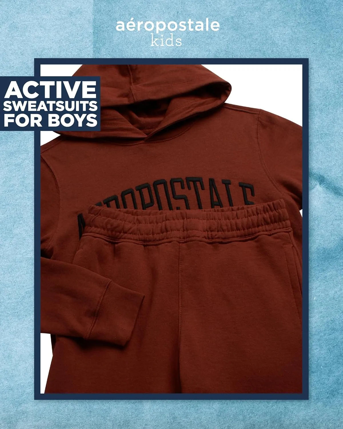 AEROPOSTALE Boys Sweatsuit Set - 2 Piece Fleece Pullover Hoodie Sweatshirt and Jogger Sweatpants - Boys Activewear Set (8-16)