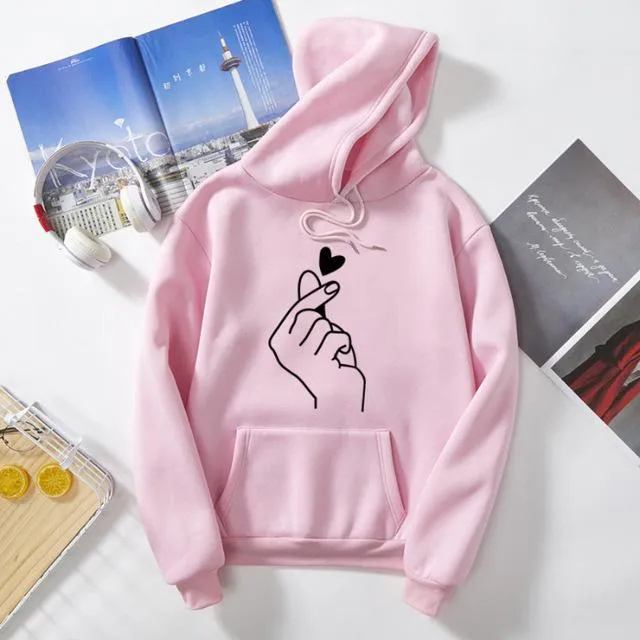 Couple hoodies heart love