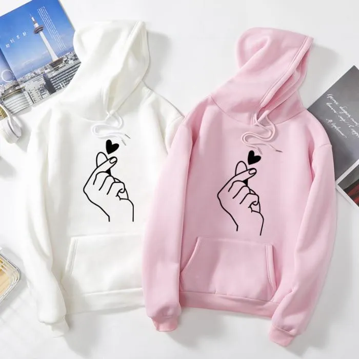 Couple hoodies heart love