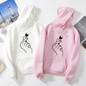 Couple hoodies heart love