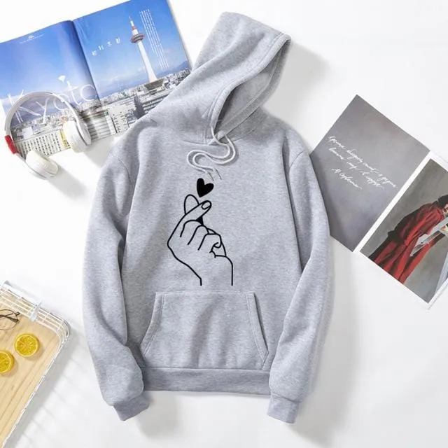 Couple hoodies heart love