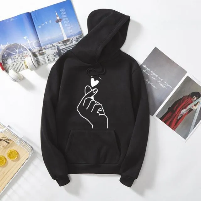 Couple hoodies heart love