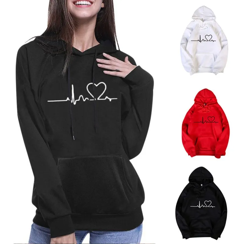 Couple hoodies heartbeat