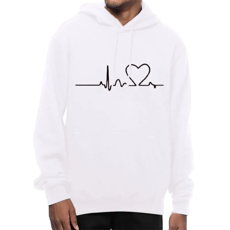 Couple hoodies heartbeat