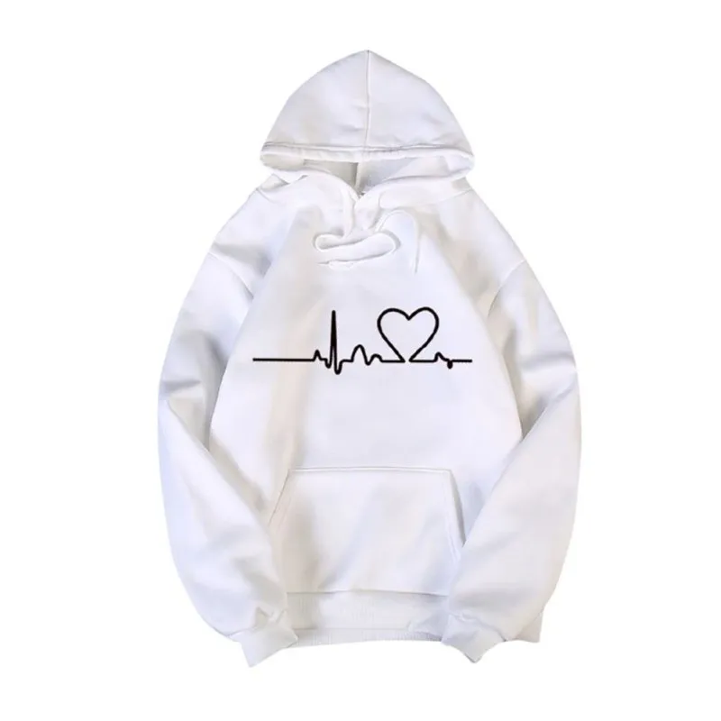 Couple hoodies heartbeat