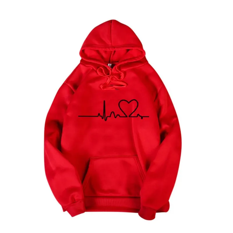 Couple hoodies heartbeat