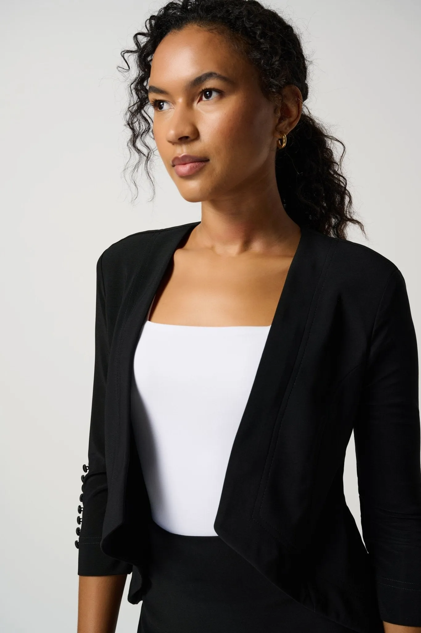 Essential Cover Up Tuxedo Jacket  Black