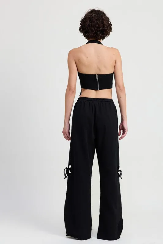 FRENCH TERRY HALTER TOP