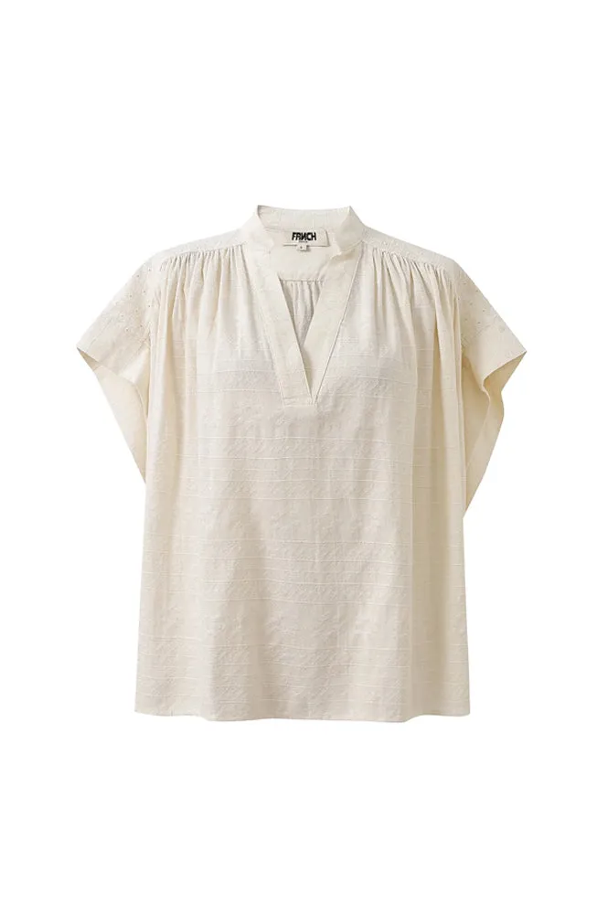 FRNCH Lalla Cream Blouse