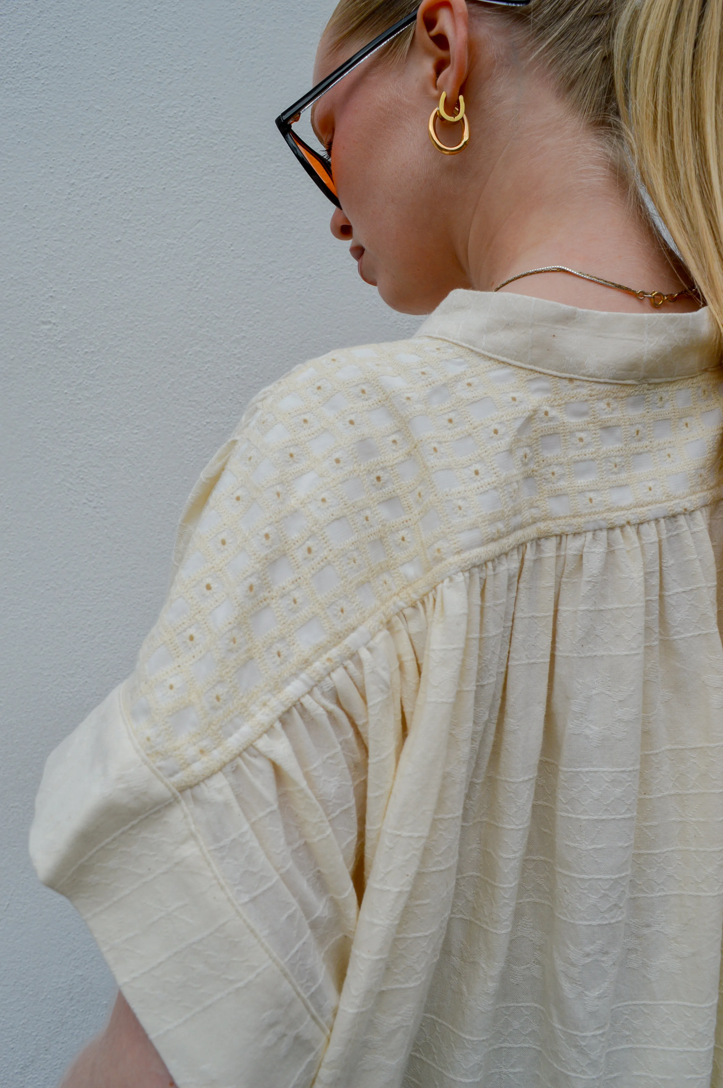 FRNCH Lalla Cream Blouse