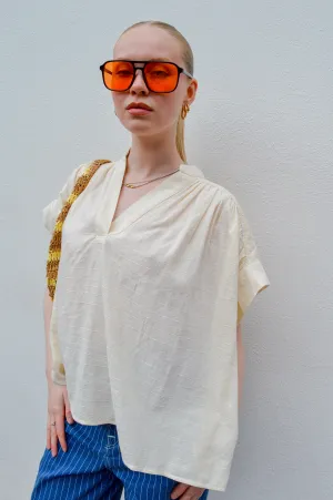 FRNCH Lalla Cream Blouse