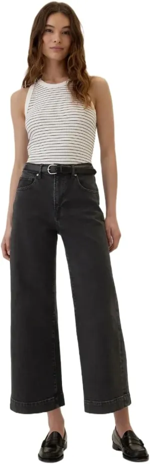 GAP Women's High Rise Wide Leg Cropped Jeans