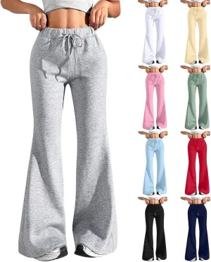 GIERIDUC Wide Leg Pants for Women Soft Stretchy Tummy Control Flared Yoga Pants Athletic Workout Pants Cozy Bootcut Trousers