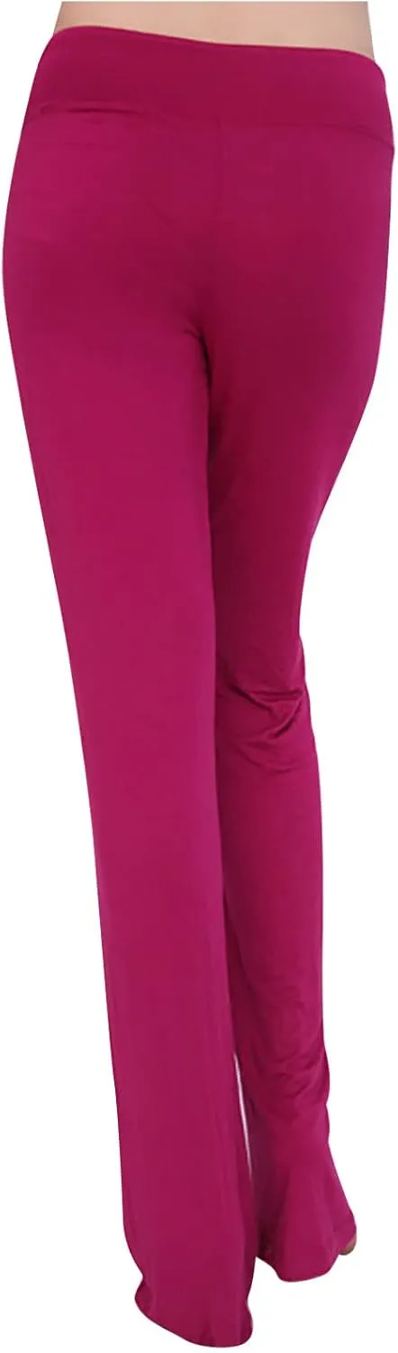 High Waist Workout Pants for Women Soft Wide Leg Flare Leggings Full Length Sport Yoga Pants Cozy Modal Trousers