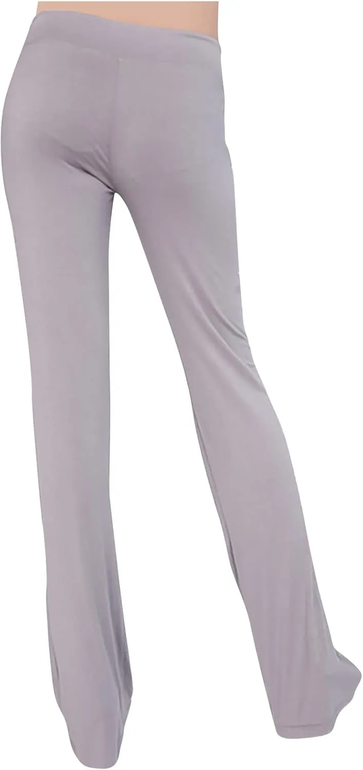 High Waist Workout Pants for Women Soft Wide Leg Flare Leggings Full Length Sport Yoga Pants Cozy Modal Trousers