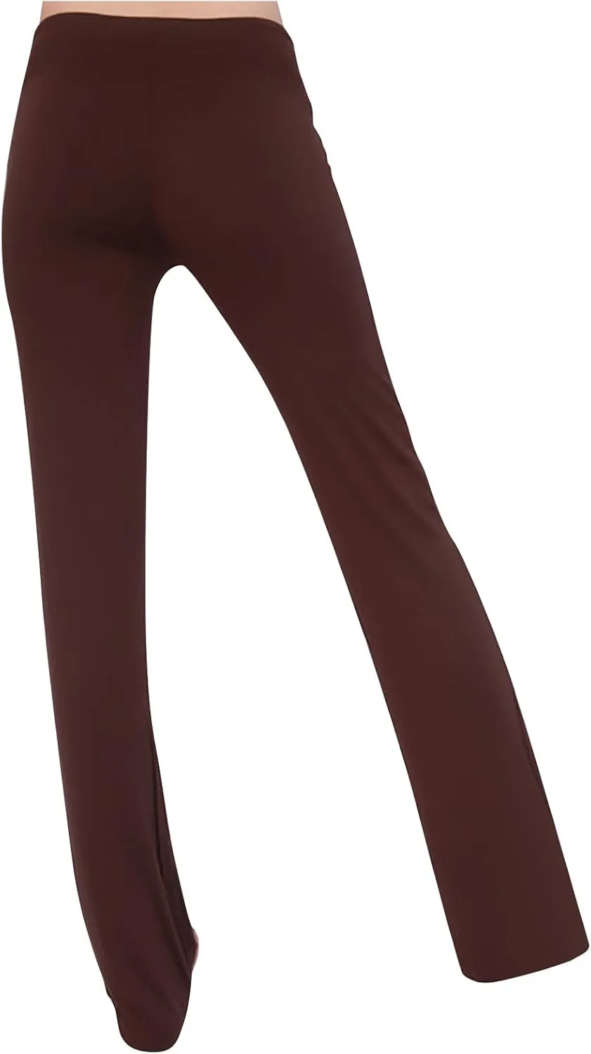 High Waist Workout Pants for Women Soft Wide Leg Flare Leggings Full Length Sport Yoga Pants Cozy Modal Trousers