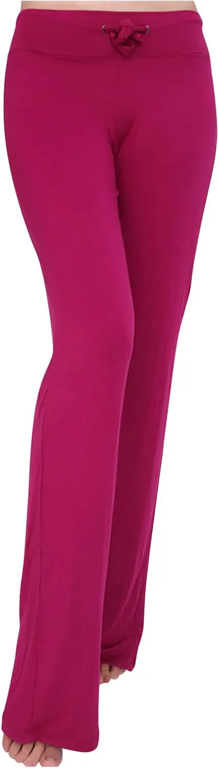 High Waist Workout Pants for Women Soft Wide Leg Flare Leggings Full Length Sport Yoga Pants Cozy Modal Trousers