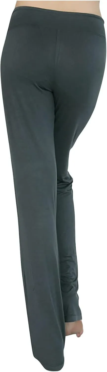 High Waist Workout Pants for Women Soft Wide Leg Flare Leggings Full Length Sport Yoga Pants Cozy Modal Trousers