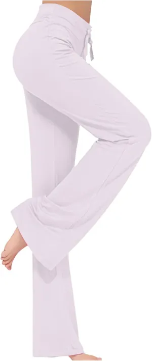 High Waist Workout Pants for Women Soft Wide Leg Flare Leggings Full Length Sport Yoga Pants Cozy Modal Trousers