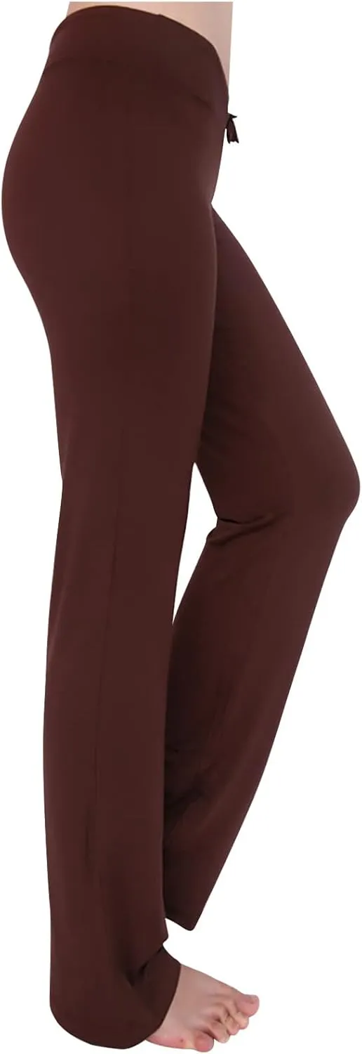 High Waist Workout Pants for Women Soft Wide Leg Flare Leggings Full Length Sport Yoga Pants Cozy Modal Trousers