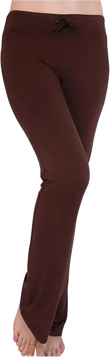 High Waist Workout Pants for Women Soft Wide Leg Flare Leggings Full Length Sport Yoga Pants Cozy Modal Trousers