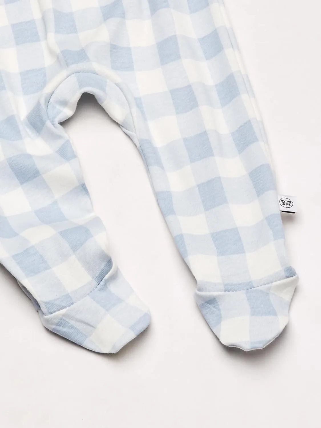 HonestBaby 3-Pack Footed Pants Roomy Fit Pull on Bottoms 100% Organic Cotton for Infant Baby Boys, Girls, Unisex