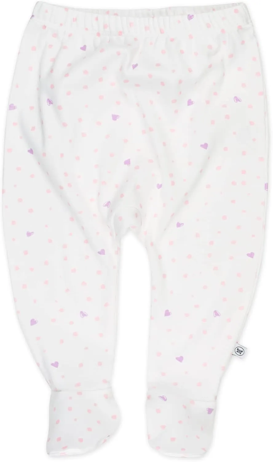 HonestBaby 3-Pack Footed Pants Roomy Fit Pull on Bottoms 100% Organic Cotton for Infant Baby Boys, Girls, Unisex