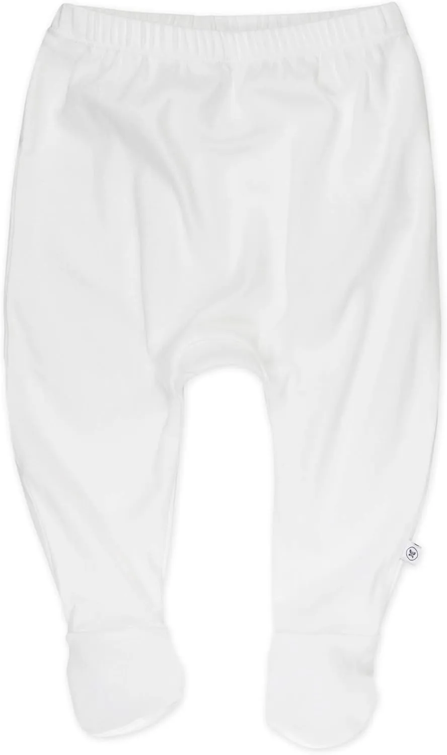 HonestBaby 3-Pack Footed Pants Roomy Fit Pull on Bottoms 100% Organic Cotton for Infant Baby Boys, Girls, Unisex