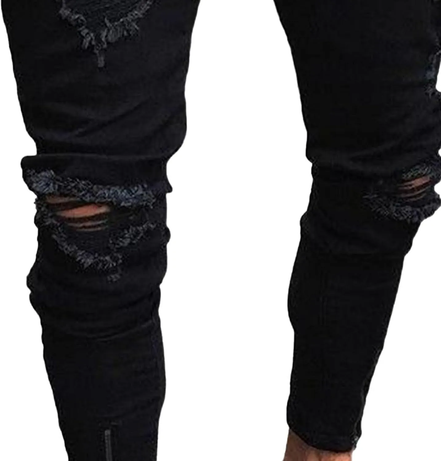 Maiyifu-GJ Men's Ripped Skinny Jeans Stretch Slim Fit Jeans Distressed Destroyed Straight Leg Denim Pants for Men