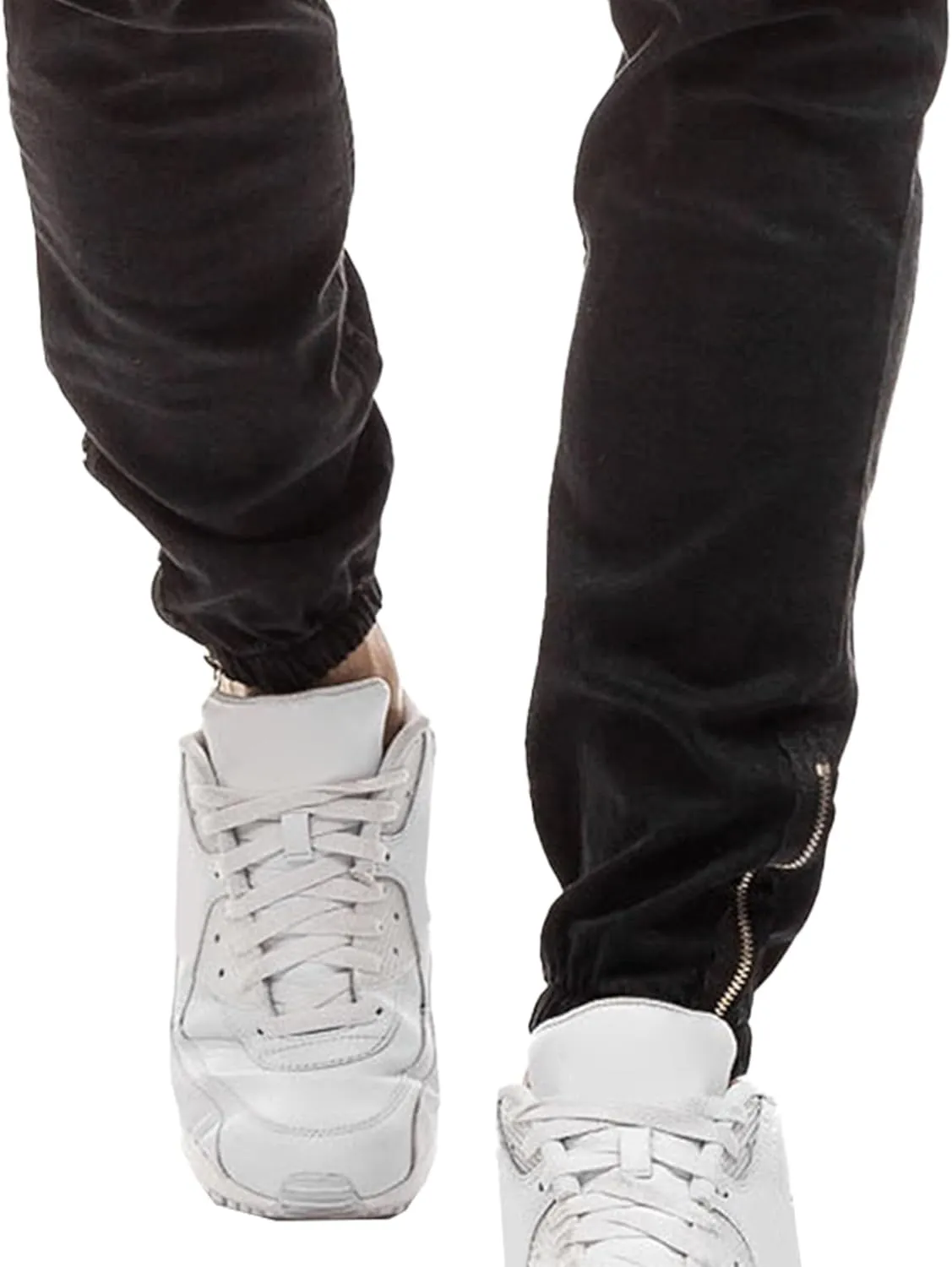 Maiyifu-GJ Men's Slim Fit Stretch Joggers Jeans Drawstring Elastic Waist Tapered Leg Denim Pants Hip Hop Jeans Streetwear