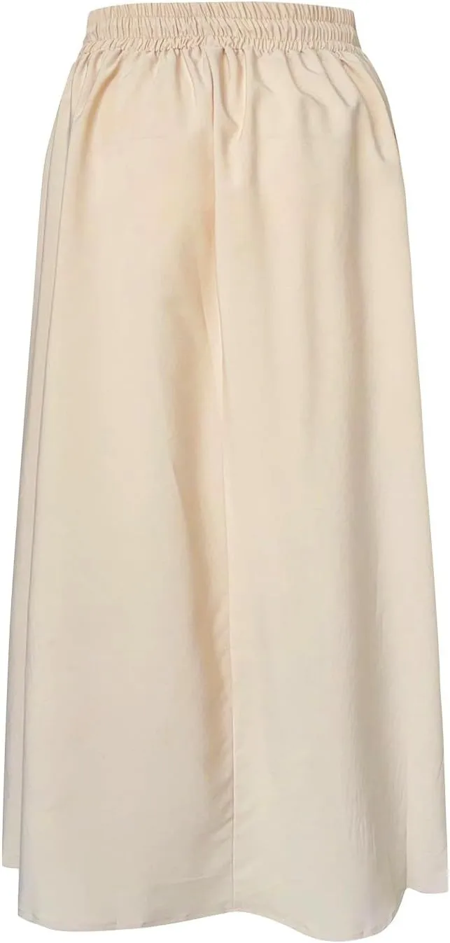 Maxi Skirts for Women Plus Size Women's Long Skirts Flowy Summer Skirt Elastic Maternity Dress for