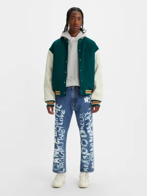 Men's 551 Blue Loose Fit Mid Rise Jeans