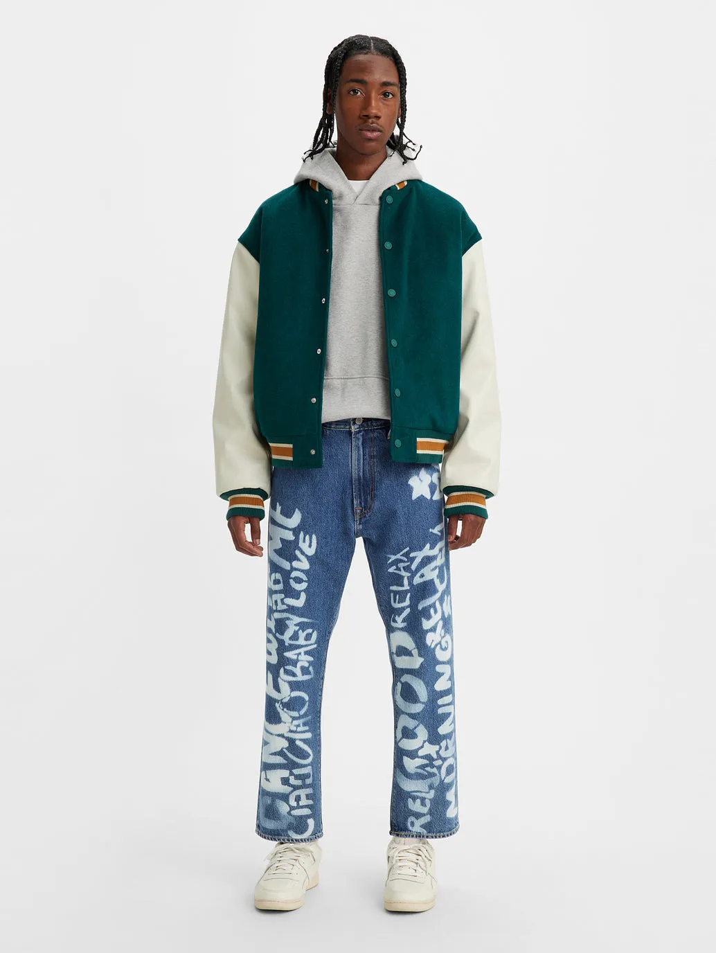 Men's 551 Blue Loose Fit Mid Rise Jeans