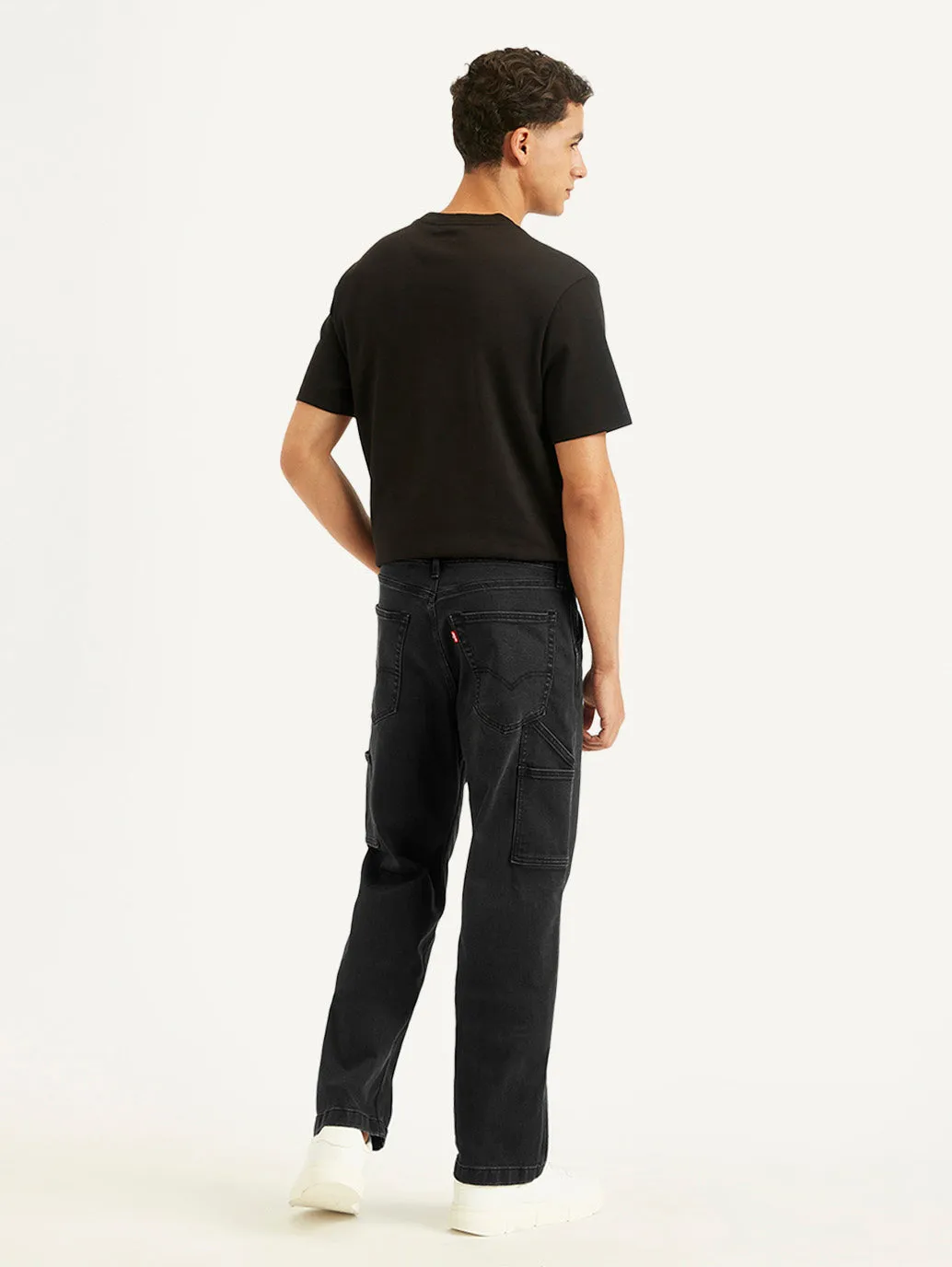 Men's 568 Black Loose Fit Mid Rise Jeans
