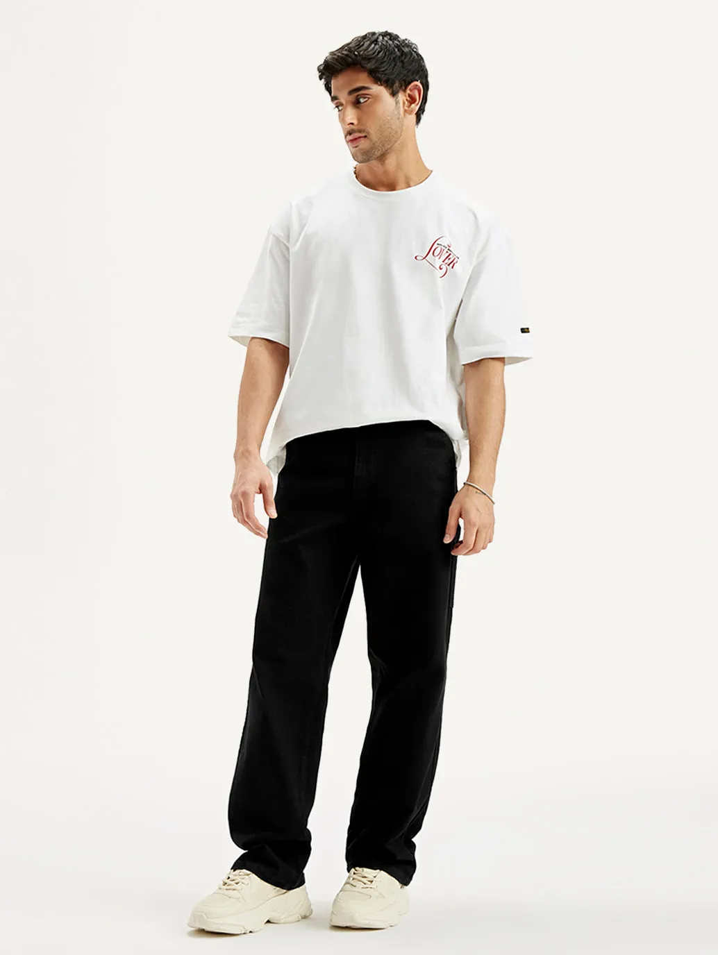 Men's 578 Black Loose Fit Mid Rise Jeans
