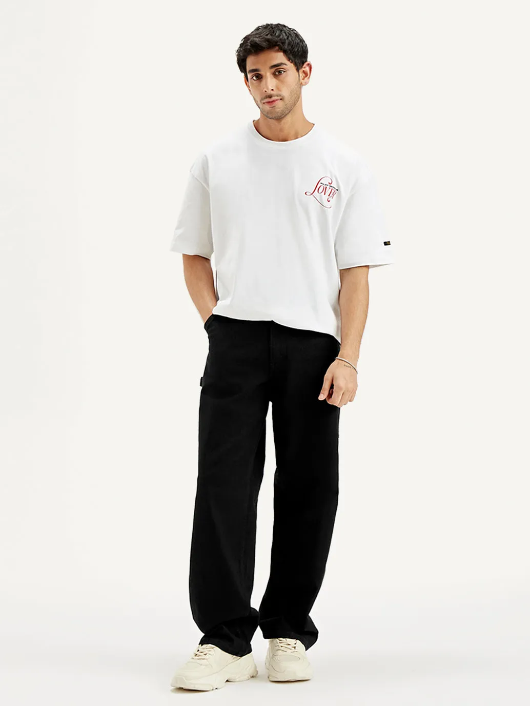 Men's 578 Black Loose Fit Mid Rise Jeans