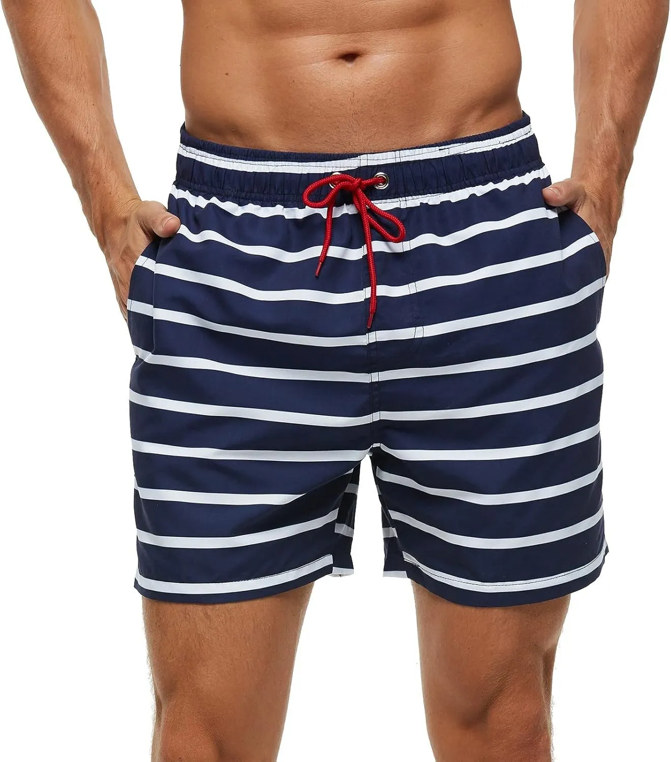 Men's Board Shorts and Fitness Sports Plus Size Five Quick Drying Beach Pants Shorts with Zipper Pockets Beach
