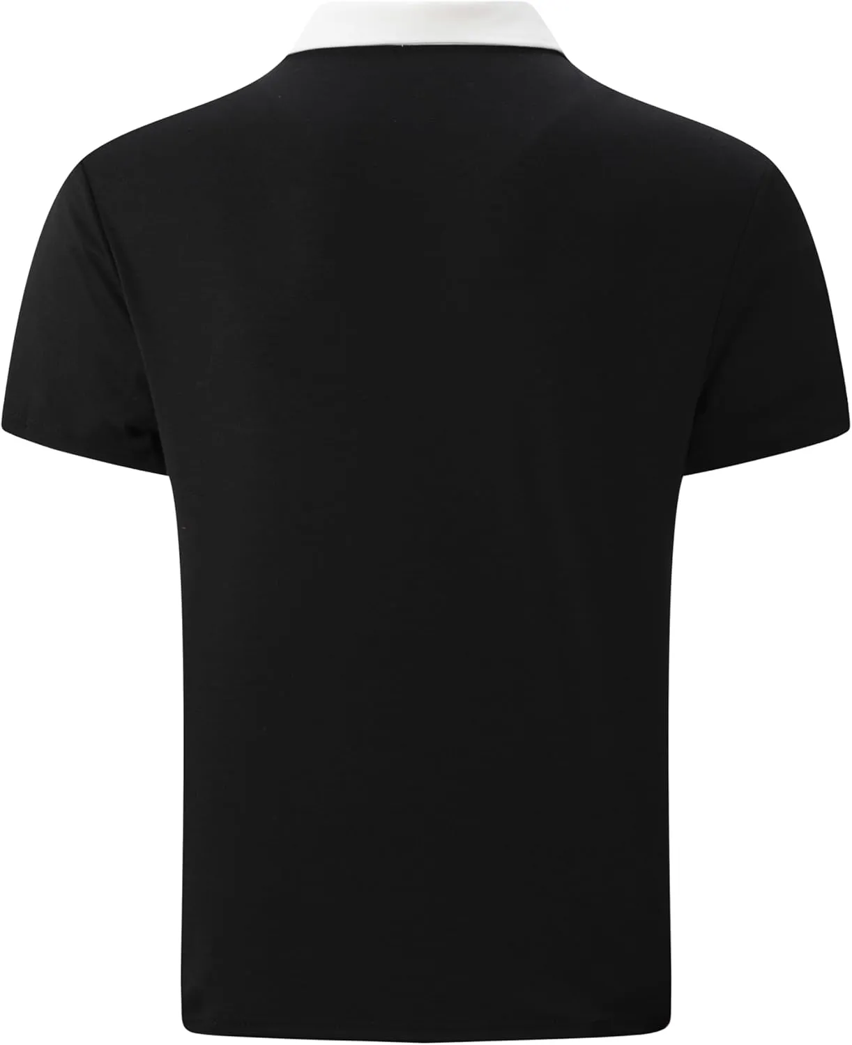 Mens Casual Polo Shirts Classic Short Sleeve Golf Shirt Fashion Button Cotton Top with Pocket