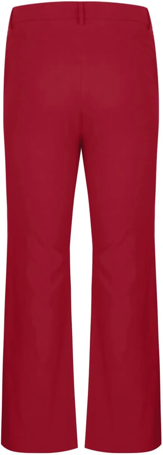 Mens Flared Pants with Belt Loops and Pockets Fashionable Wide Leg Trousers for Formal and Casual Wear