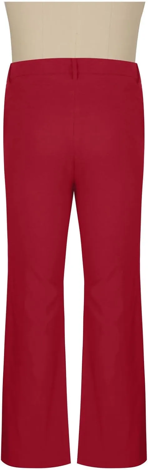 Mens Flared Pants with Belt Loops and Pockets Fashionable Wide Leg Trousers for Formal and Casual Wear