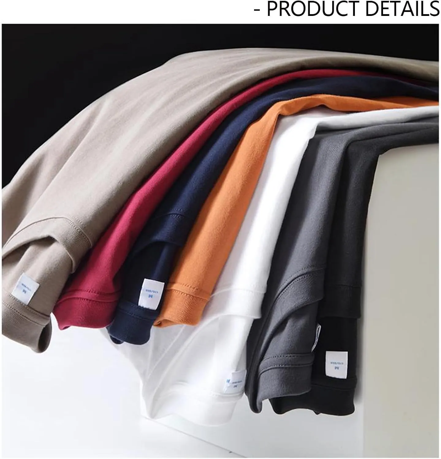 Men's Oversized T-Shirts Cotton Unisex Crew Neck Heavyweight Loose Fit Short Sleeve Shirt Classic Soft Tees