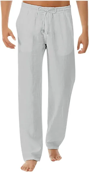 Men's Summer and Fashionable Cotton and Linen Trousers