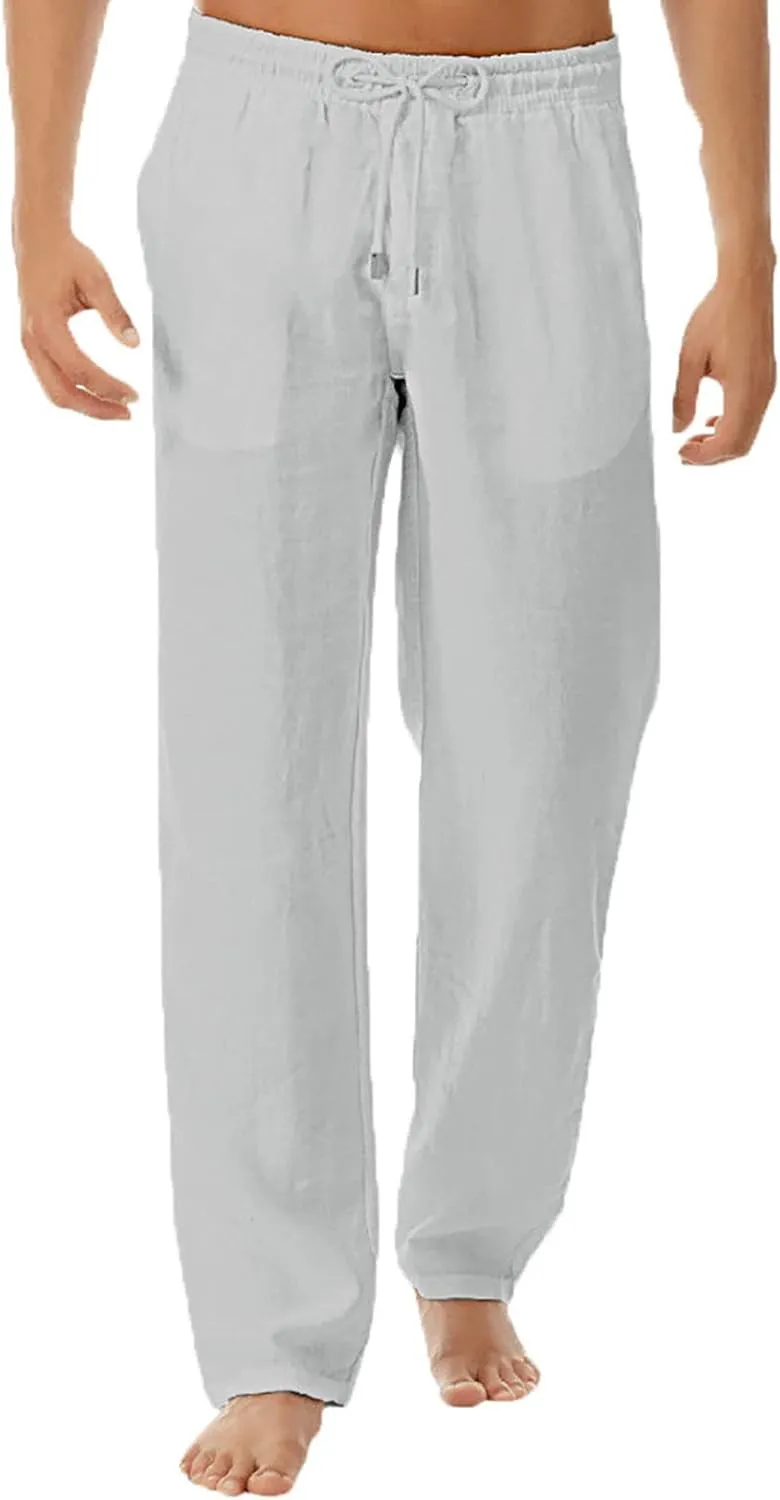 Men's Summer and Fashionable Cotton and Linen Trousers