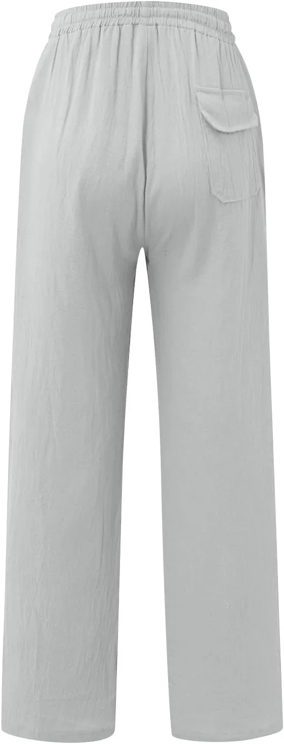 Men's Summer and Fashionable Cotton and Linen Trousers