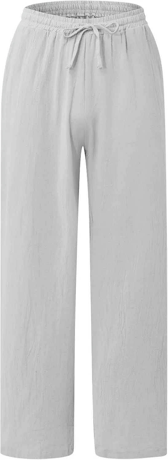 Men's Summer and Fashionable Cotton and Linen Trousers