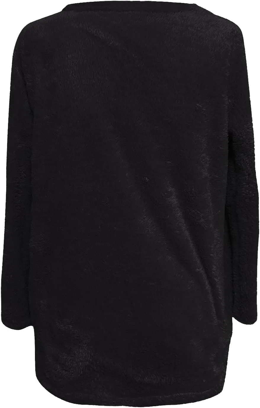 midelxp 2024 Soft Sherpa Pullover Womens Oversized Fuzzy Fleece Crewneck Sweatshirts Winter Faux Fur Loungewear with Pockets