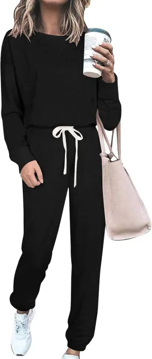 PRETTYGARDEN Women's Tie Dye Two Piece Pajamas Set Casual Long Sleeve Sweatshirt with Long Pants Loungewear