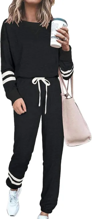PRETTYGARDEN Women's Tie Dye Two Piece Pajamas Set Casual Long Sleeve Sweatshirt with Long Pants Loungewear