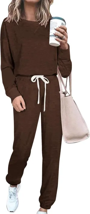 PRETTYGARDEN Women's Tie Dye Two Piece Pajamas Set Casual Long Sleeve Sweatshirt with Long Pants Loungewear